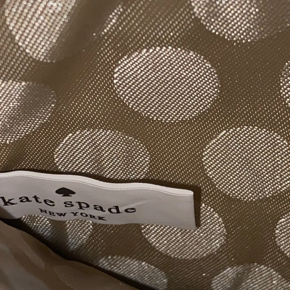 Kate Spade New York Metallic Silver 100% Cow Leather Beautiful Wrist Wallet